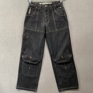 VTG Y2K Paco Jean Company Mens 30x32* Black Baggy Loose Skater Pockets